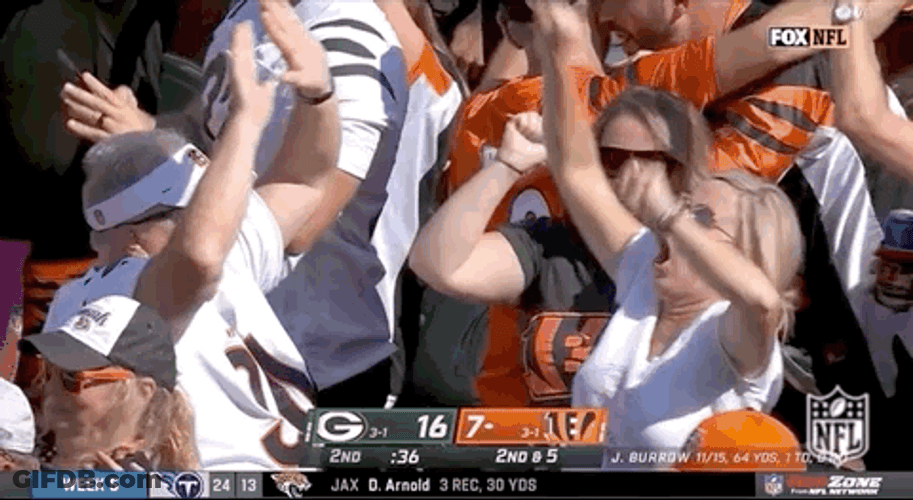 Who Dey Cincinnati Bengals Touchdown Fan Reaction GIF