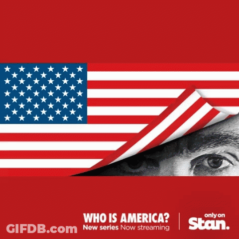 Who Is America Poster Man Behind Flag GIF