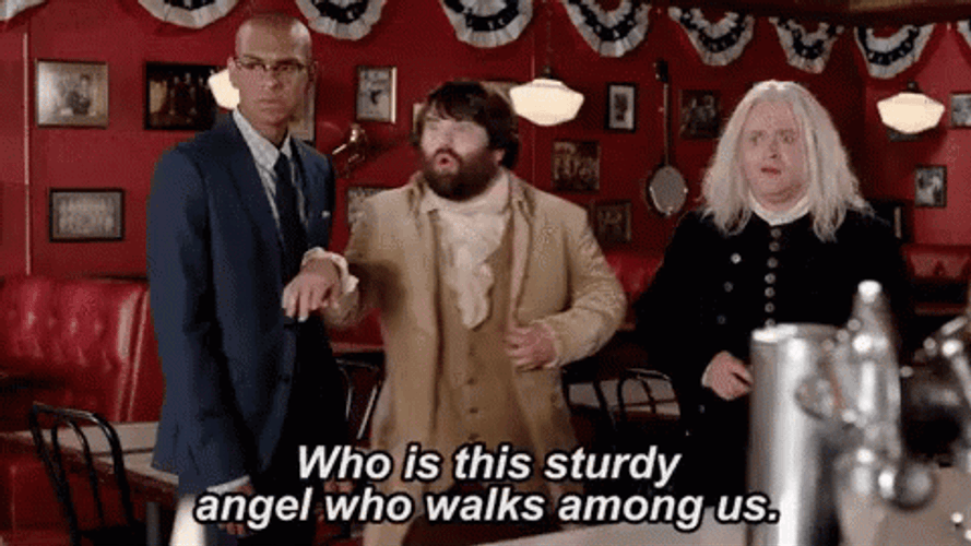 Who Is This Sturdy Angel Who Walks GIF