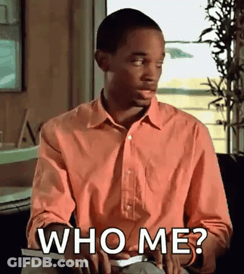 Who Me Black Guy GIF
