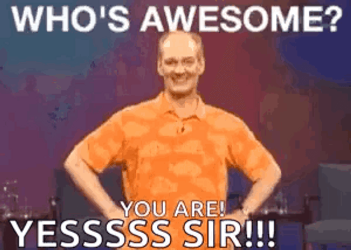 Who's Awesome You Are Yes Sir GIF