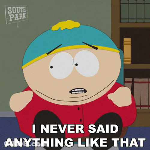 Who Said That Eric Cartman Sad Face GIF