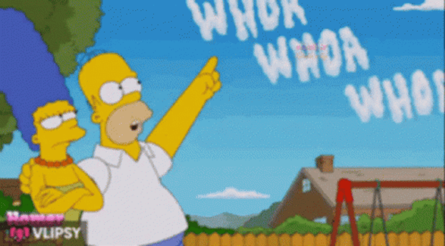 Whoa Whoa Whoa The Simpsons Sky Spelling GIF