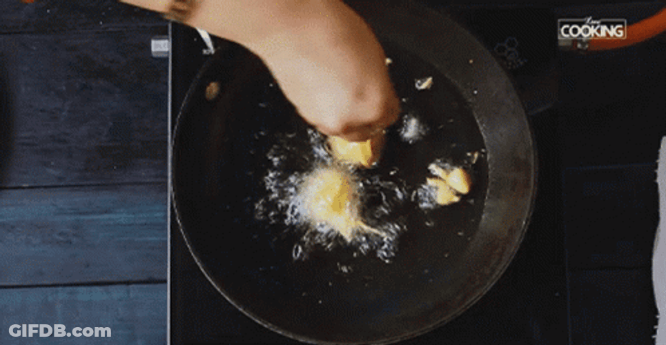 Whole Potato Deep Fry GIF