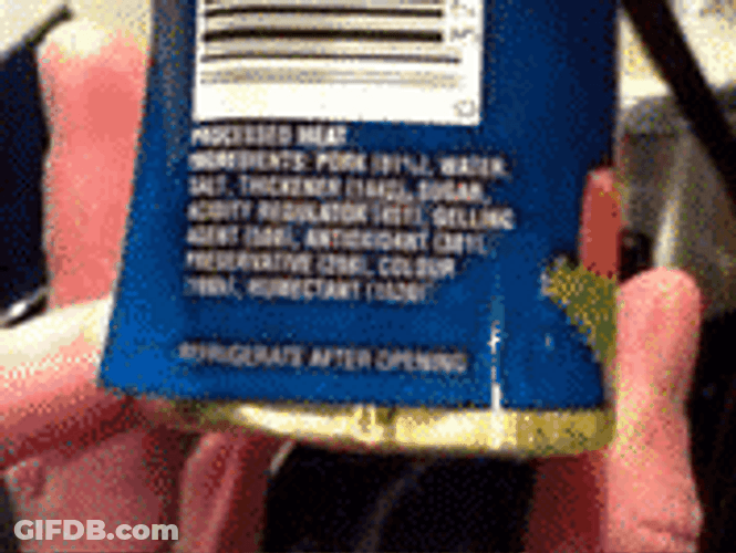 Whole Spam With Rice Cooking Process GIF