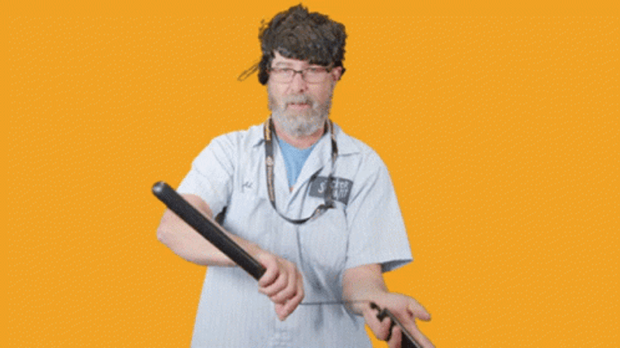 Whoops By Man In Orange Background GIF