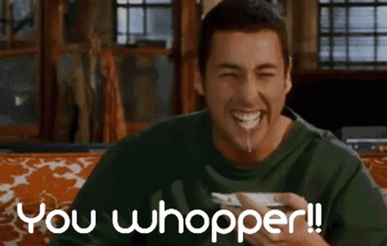 Whopper  Burger Laughing Adam Sandler GIF
