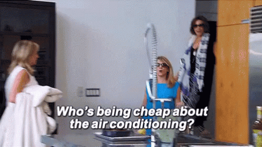 Whos Being Cheap About The Air Conditioning GIF