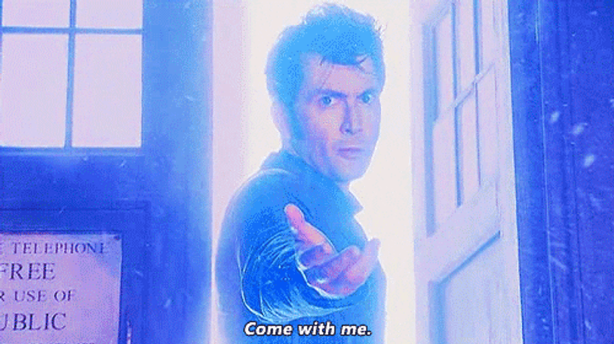 Whos Coming With Me David Tennant Enticing GIF
