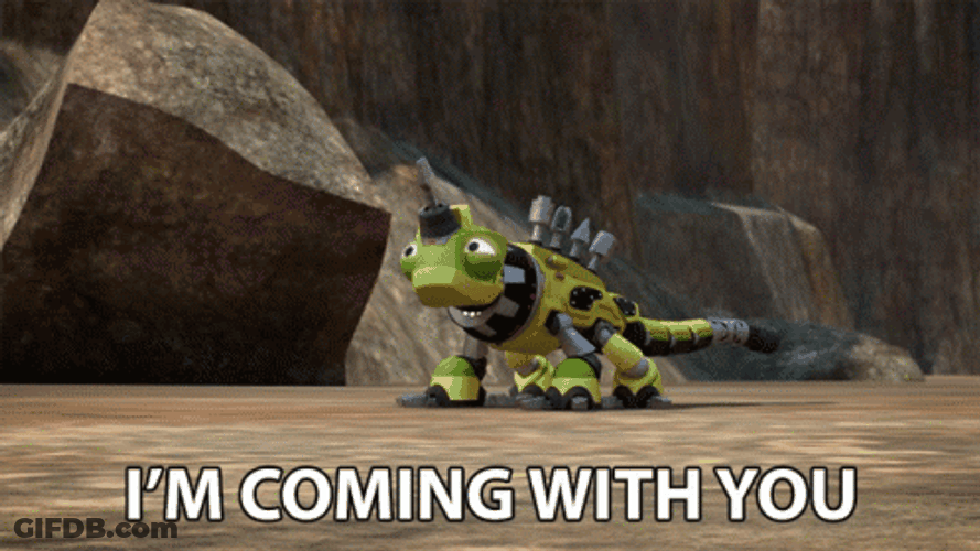 Whos Coming With Me Devvit Dinotrux GIF