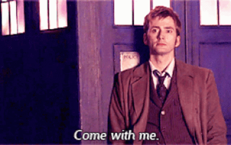 Whos Coming With Me Doctor Who David Tennant GIF