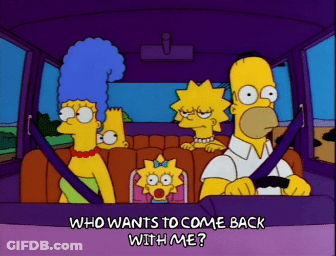 Whos Coming With Me Homer Simpson GIF