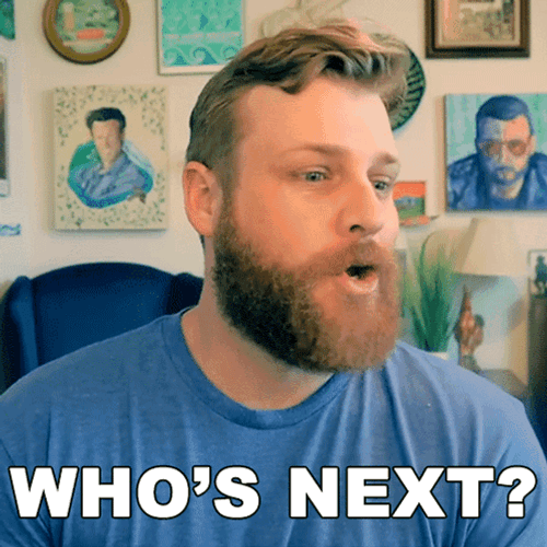 Whos Next Blue Shirt Guy Asks GIF