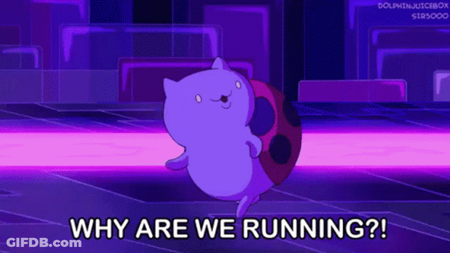 Why Are You Running Catbug Animation GIF