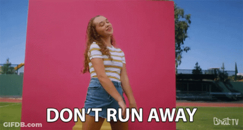 Why Are You Running Jillian Shea Singing GIF