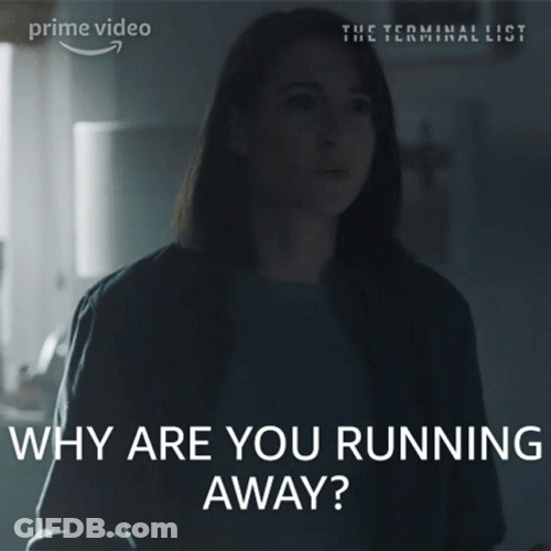 Why Are You Running Liz Riley GIF