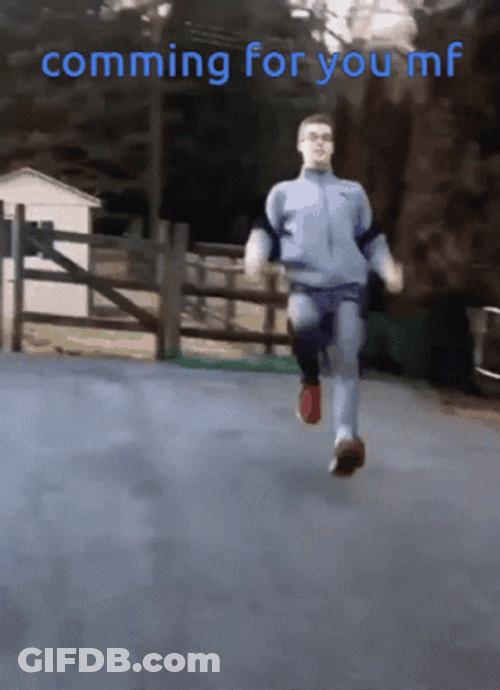Why Are You Running Speed Chasing Meme GIF