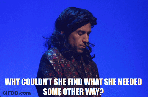 Why Couldn't She Find What She Needed Some Other Way Blue Background GIF