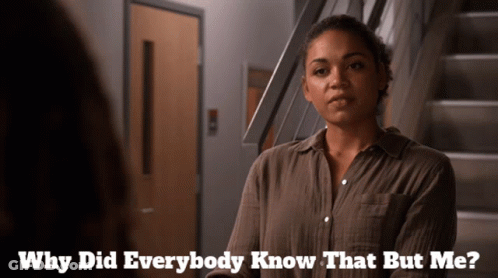 Why Did Everybody Know That But Me Woman On Stairs GIF