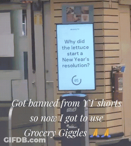 Why Did Lettuce Start New Year's Resolution Sign GIF
