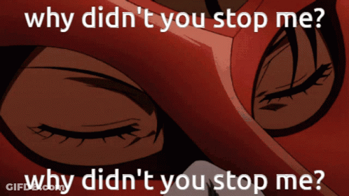 Why Didn't You Stop Me GIF