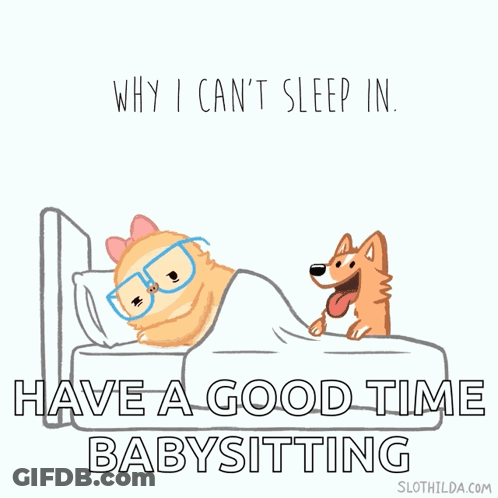 Why I Can't Sleep Babysitting Poster GIF