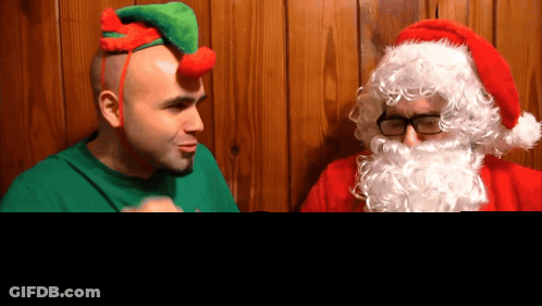 Why I Oughta Santa And Elf GIF
