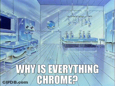 Why Is Everything Chrome Written On A Blue Background GIF