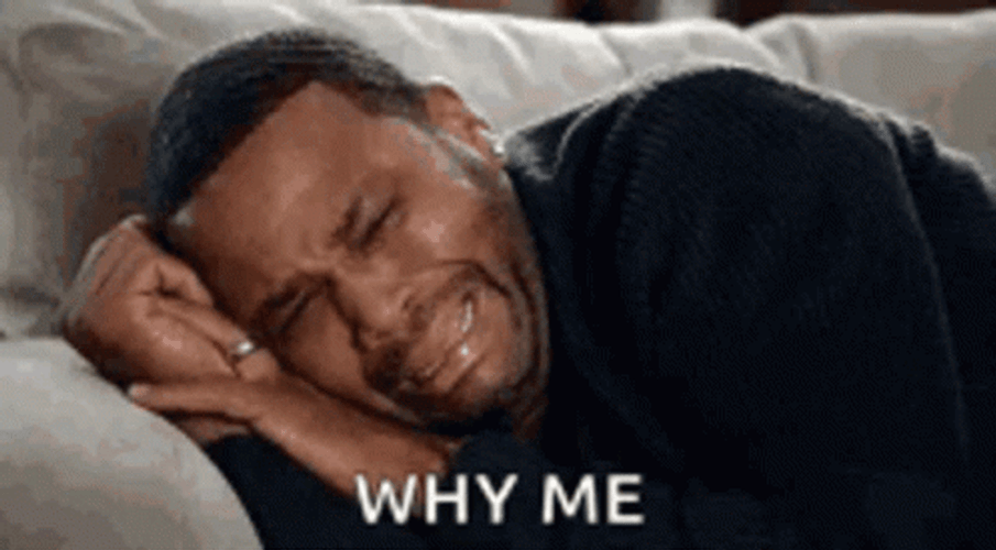 Why Me Crying Man On Bed GIF