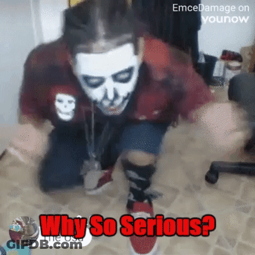 Why So Serious Man With Joker Make Up GIF