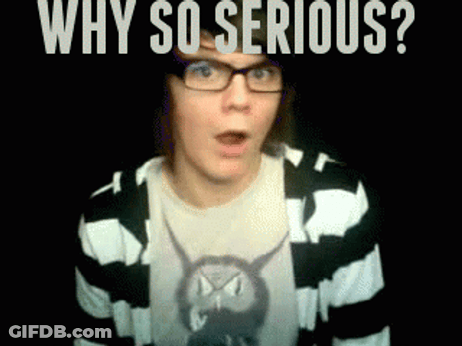 Why So Serious Vlogger Reacts GIF