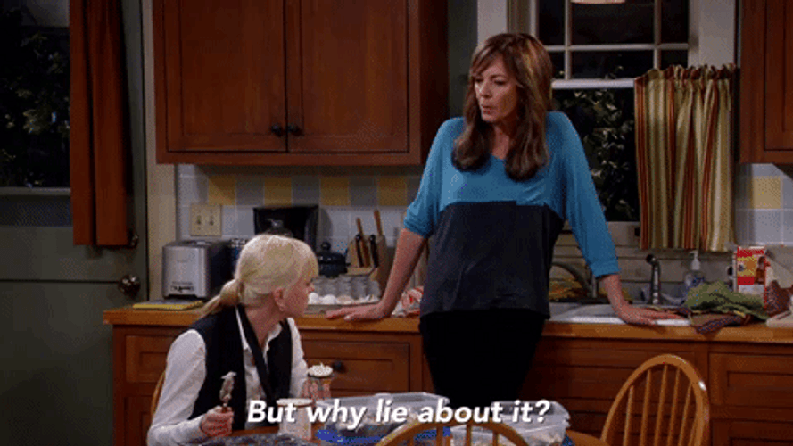 Why You Always Lying Anna Farris GIF
