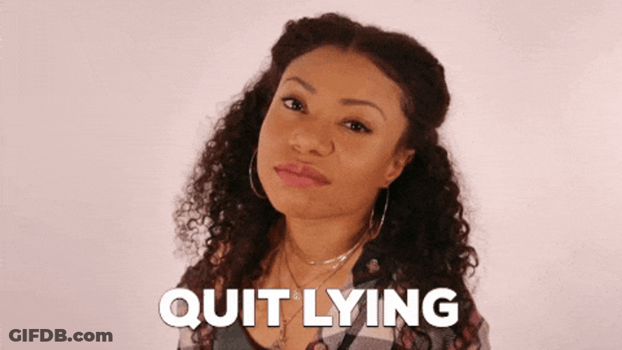 Why You Always Lying Disgusted Curly Lady GIF