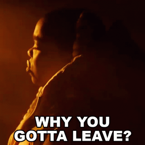 Why You Gotta Leave GIF