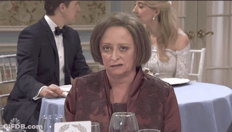Wicked Debbie Downer Eyebrow Twitch GIF
