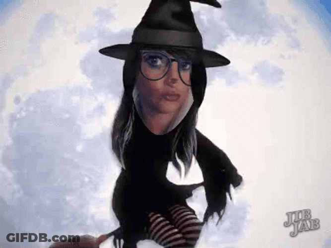 Wicked Witch Melting Animated Flying To Moon GIF