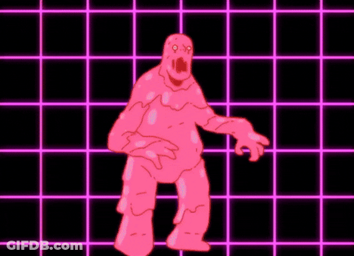 Wicked Witch Melting Neon Color Animation GIF