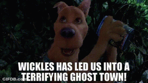 Wickles Has Led Us Into A Terrifying Ghost Town! GIF