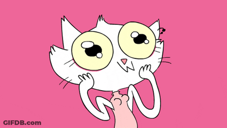 Wide Eyes Animated Cute Cat GIF