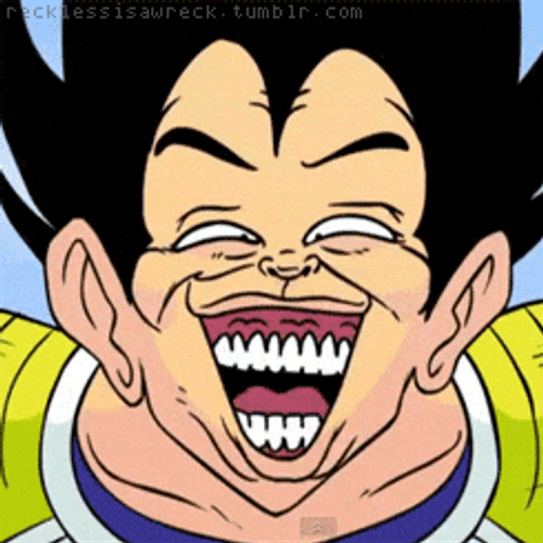 Wide Grinning Goku Meme GIF
