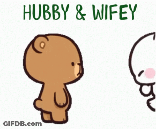 Wife Husband Hubby And Wifey Bears Hug GIF