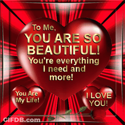 Wife Message You Are So Beautiful I Love You My Life GIF