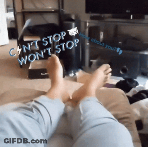 Wiggling Feet Cant Stop Wont Stop GIF