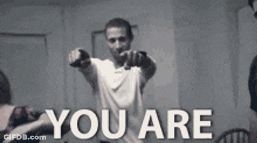 Wiggling Man Pointing You Are GIF