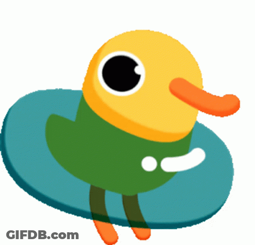 Wiggling Yellow Duck Dance GIF