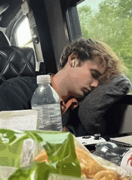 Wilbur Soot And Cat Sleeping GIF