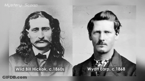 Wild Bill Hickok And Wyatt Earp C.1868 GIF
