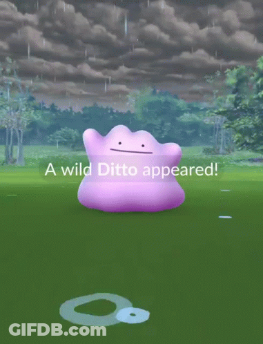 Wild Ditto In Game With Trees GIF