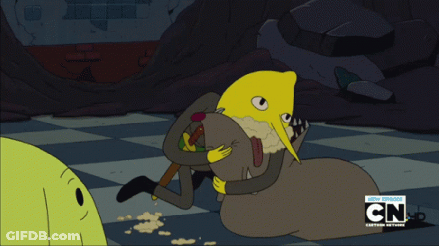 Wild Lemongrab Biting Dog GIF