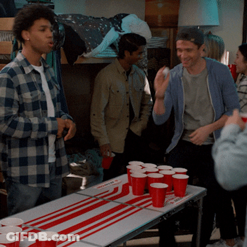 Wild Partying Giant Pong Drunken Games GIF